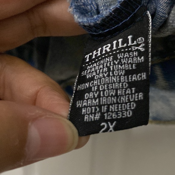 Thrill Jeans Long Sleeve Denim Hoodie Jacket - Picture 3 of 5